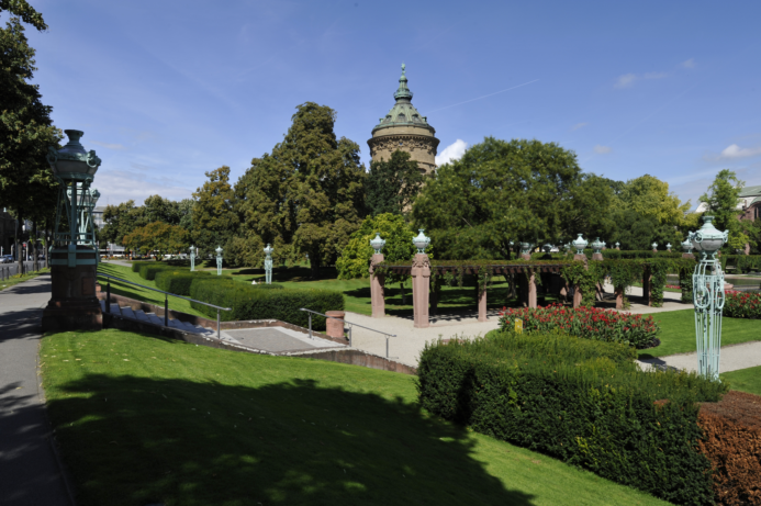 Gartenanlage, Wasserturm, Mannheim